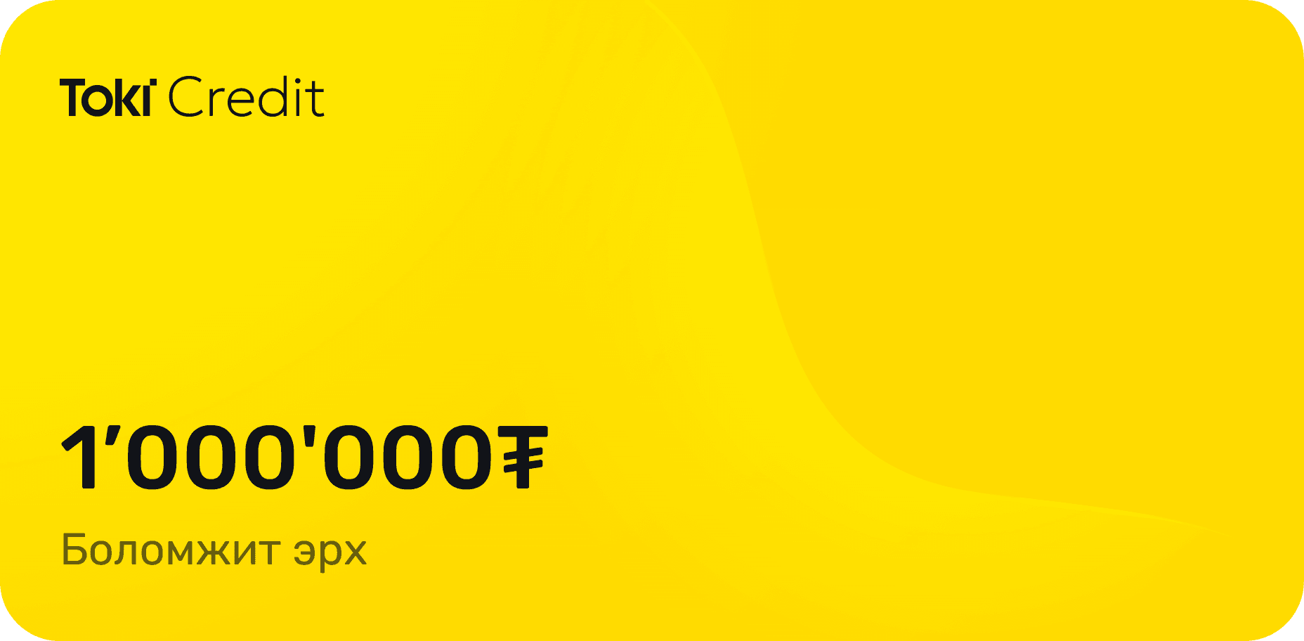 Toki Credit — 1'000'000₮ боломжит эрх