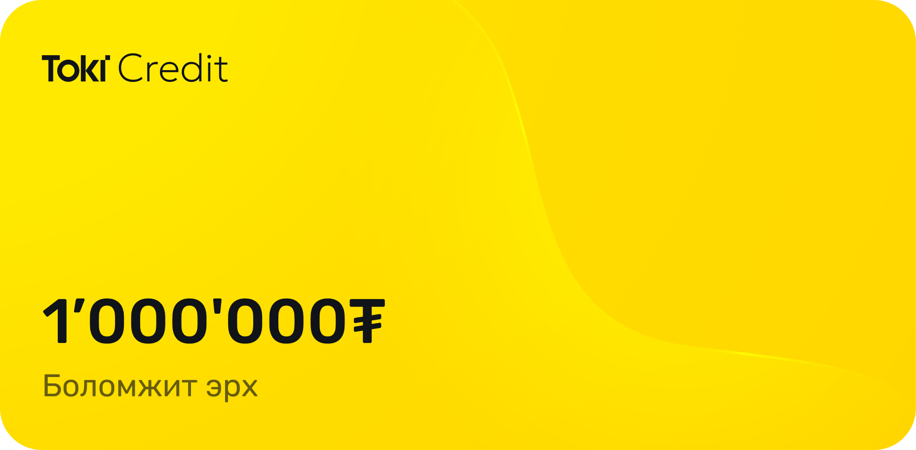 Toki Credit — 1'000'000₮ боломжит эрх